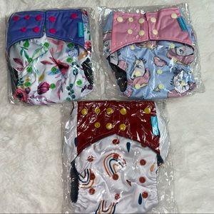 Happy Flute Bamboo Cloth Adjustable Fashion Diapers